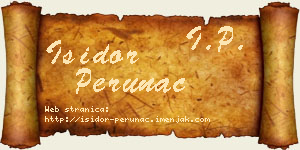 Isidor Perunac vizit kartica